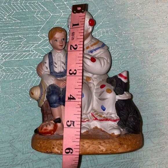 Norman Rockwell The Runaway ceramic clown boy & dog vintage Porcelain Figurine - Picture 14 of 16